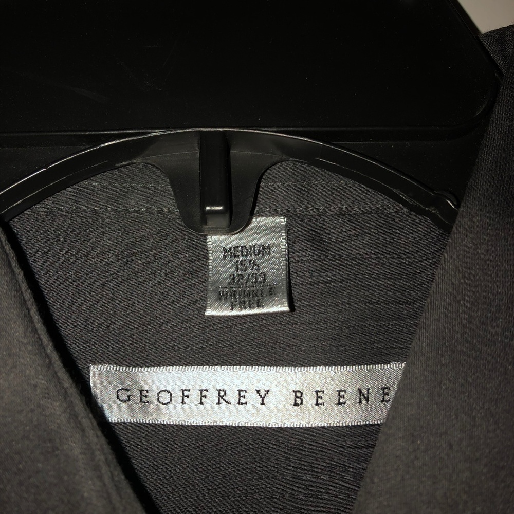 Geoffrey Beene Grey dress shirt 15.5  32/33 - Picture 2 of 2